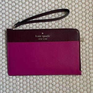 Kate Spade Fuchsia and Maroon Clutch
